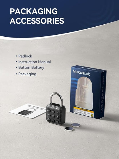 NexusLab Combination Lock, Digital Lock & Gym Locker Lock: IP67 Rated, Corrosion-Resistant Zinc Alloy, Anti-Corrosion, for Gym/School/Travel, Privacy Safe, Supports (Manual)