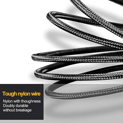 Puxnoin Multi Charging Cable, 2Pack 4FT 4 in 1 Charging Cable for Multiple Devices, Braided Universal Phone Charger Cord with Type-C, Micro USB, IP Port for iPhone16/15/14/Android Phones and More