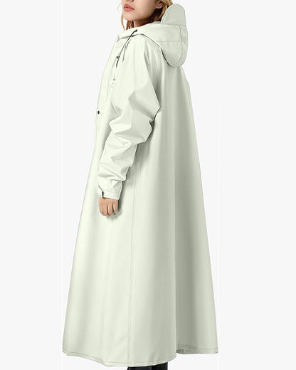 Men's Rain Jacket with Hooded Waterproof Lightweight Packable Long Raincoat Poncho for Women Adults