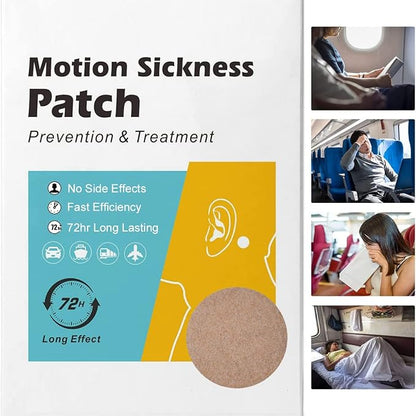 (2026 New) Motion Sickness Patches Non-Drowsy, 100% Natural Motion Sickness Patch(Efficient– Lasts 72 Hours)-for Car Airplane Ship Altitude Sickness(Travel Essentials)-for Adults and Kids(40 Count)