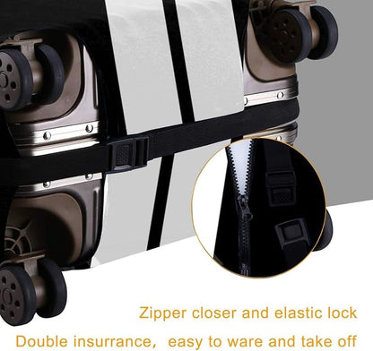 Personalized Luggage Suitcase Cover With Photo Dog Cat, Picture Custom Suitcase Cover, Custom Luggage Cover(S (for 18--21 inch luggage))