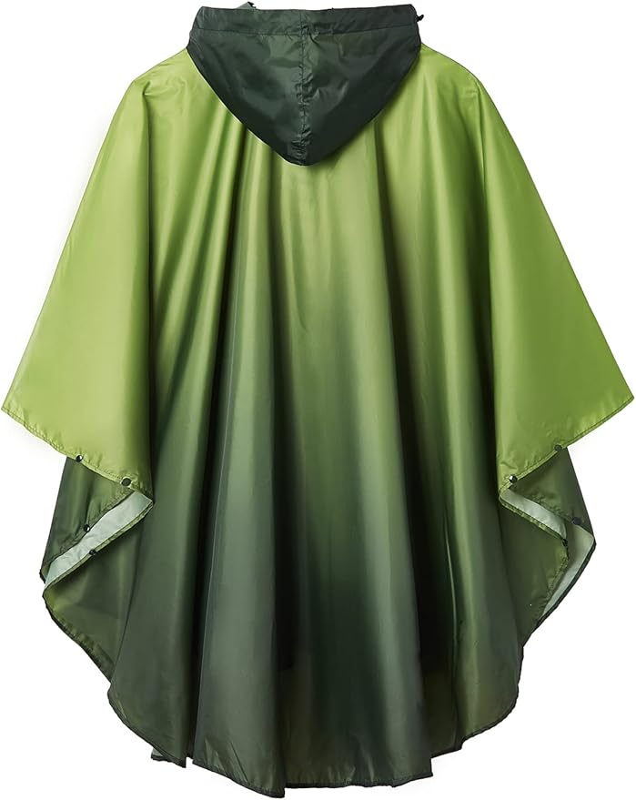 SaphiRose Unisex Rain Poncho Waterproof Raincoat Hooded for Adults Women with Pockets