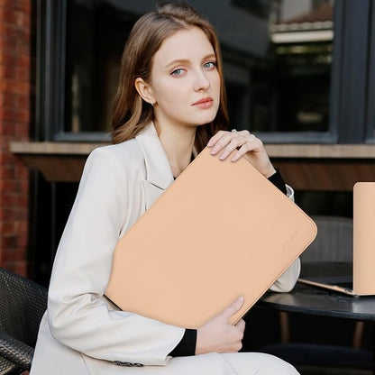MOSISO Laptop Case 13.3 inch, 13-13.3 inch Laptop Sleeve Bag Compatible with MacBook Air/Pro 13/Pro 14 M5 M4 M3 M2 M1, HP Dell ASUS Lenovo, Neoprene Computer Sleeve Bag with Small Case, Peach Fuzz