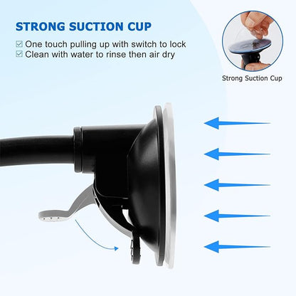 Vansky Car Phone Holder Mount, 3-in-1 Universal Cell Phone Holder Car Air Vent Holder Dashboard Mount Windshield Mount Fit for iPhone 17 16 15 14 13 Pro Max, Samsung S24 S23 LG Sony and More