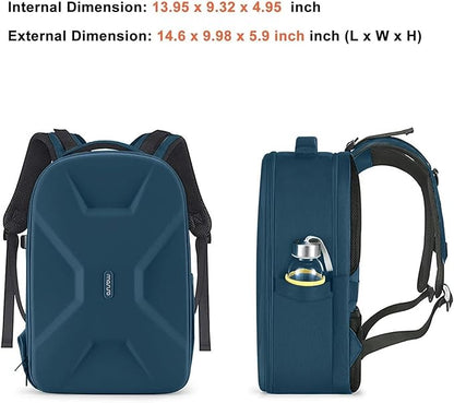 MOSISO Camera Backpack,DSLR/SLR/Mirrorless Photography Camera Bag Full Open Waterproof Hardshell Bag with Insert&Tripod Holder&Laptop Compartment Compatible with Canon/Nikon/Sony, Teal Blue