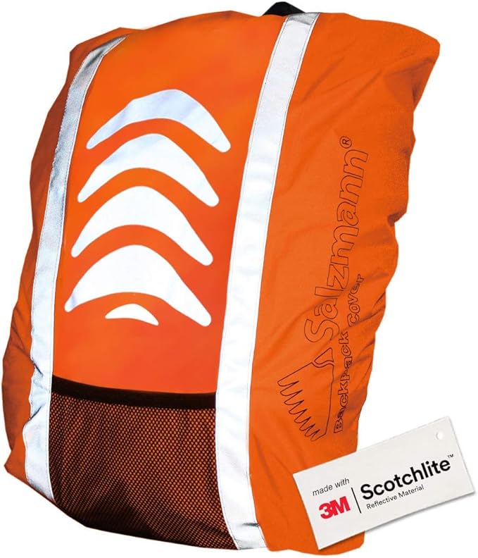 Salzmann 3M Reflective Backpack Cover | High Visibility, Waterproof & Weatherproof | Ideal for Cycling, Running & Hiking