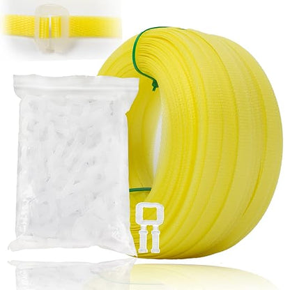 Box Packing Strapping Tool, Polypropylene Pallet/Box Strapping kit: 330' x 1/2'' Strapping and 100 pcs Plastic Buckles,Manual Packing