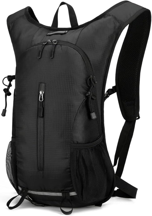 25L Ultralight Lightweight Waterproof HikingBackpack Foldable Travel Camping Hiking Outdoor Sports Backpack Daypack with reflective strips(black)