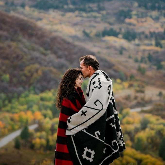 Arcturus Rainier Wool Blanket - 4.5lbs Warm, Heavy, Washable, Large | Great for Camping, Outdoors, Survival & Emergency Kits (Castle Rock)