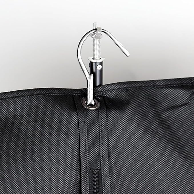 BOMEI PACK Black Garment Bags for Hanging Clothes or Travel 63" Suit Bags for Storage of Coats,Sweater, Jacket,T-shirts and Dresses(3 Packs)