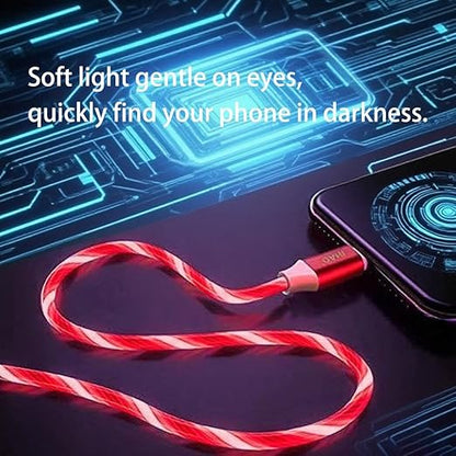 USB Cable PD Fast Charger Lighted Up (USB C to C RED),Mobile Phone Data Cable, Charging Cable, Supports Data Transfer, 39-inch, TPE Material, Compatible with Almost All Type-C Devices.