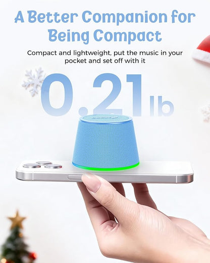Bluetooth Speaker Stocking Stuffers for Teens: White Elephant Gifts for Adults Men Women, Loud Sound Portable Speaker with Color Light Phone Stand, Christmas Birthday for Boy Girls Trendy Stuff Gadget