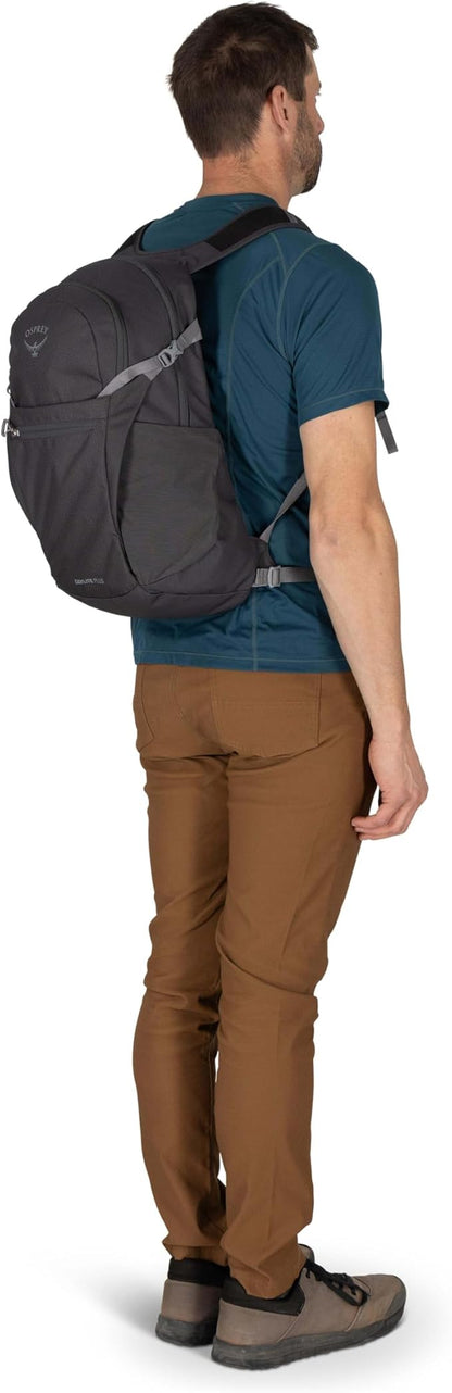 Osprey Daylite Plus Commuter Backpack - Lightweight, Everyday Pack with Laptop Sleeve and Water Bottle Pockets - Ideal for Work, School, and Travel with Versatile Storage, Soundwave Grey/Latte Brown
