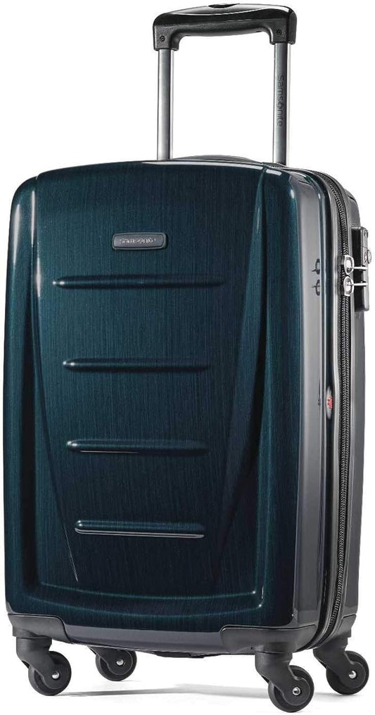 Samsonite Winfield 2 Hardside Expandable Luggage with Spinner Wheels, Teal, Checked-Medium 24-Inch