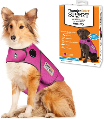 ThunderShirt for Dogs, Large, Fuchsia Sport - Dog Anxiety Relief Calming Vest