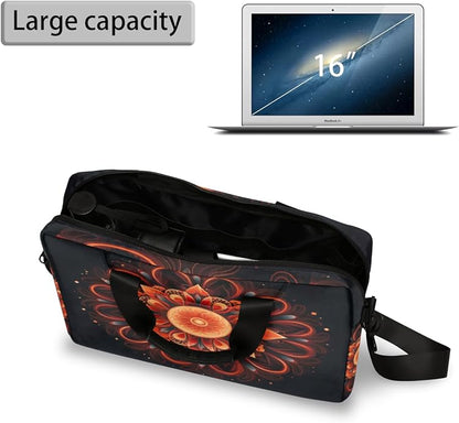 Laptop Bag Bohemian Mandala Laptop Satchel Briefcase Adjustable shoulder Carrying for MacBook Pro 16 inch