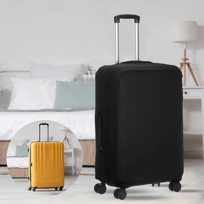 uxcell Travel Luggage Cover, Washable Suitcase Covers for Luggage Anti-scratch Suitcase Protector Elastic Baggage Protective, Fits 22-25 Inch Suit Case, Black