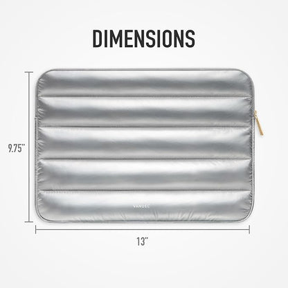 VANDEL - The Original Puffy Laptop Sleeve 13-14 Inch. White Laptop Sleeve for Women. Carrying Case Cover MacBook Pro 14 in, MacBook Air 13 Inch, iPad Pro 12.9, Dell, Asus, HP