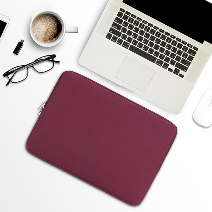 RAINYEAR 16 Inch Laptop Sleeve Protective Soft Case Padded Zipper Cover Bag Specially Compatible with 16" MacBook Pro M1 M2 M3 M4 Pro/Max A2141 A2485 A2780 A2991 A3403 A3186 (Red)