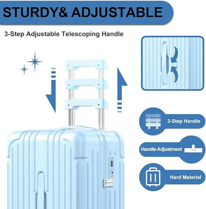 Krute 28 Inch Luggage with Wheels Checked Suitcase PC+ABS Hardside Large TSA Approved Suitcases