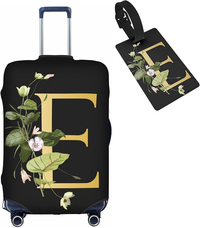 Decorative E Suitcase Protectors Elastic Washable Luggage Covers With Concealed Zippers For 18-32 Inch Luggage (Size Xl: Fits 29-32 Inch)