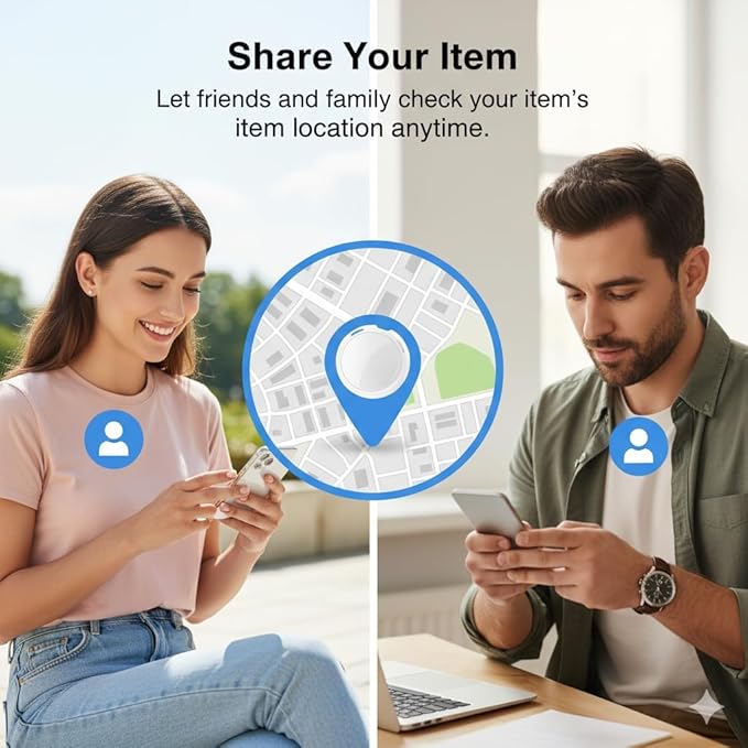 GPS Tracker for Vehicles Work with Find My (iOS Only) Real Time Global No Subscription No Monthly Fee Mini Hidden Car Tracker Device Smart Locator Tracking Tags with Magnetic Case for Kids Pets Bag