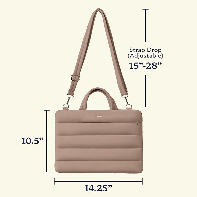 Vandel 13-14 inch Laptop Carrying Case Sleeve with Strap, Shoulder Bag with Handle, 14 in Laptop Computer Bag for Women, MacBook Air 13 Inch Carrying Case, MacBook Pro 14 in HP Messenger Carrier
