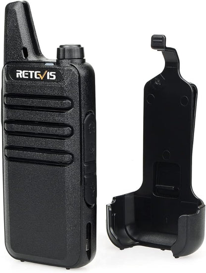 Retevis RT22 2 Way Radios Walkie Talkies,Rechargeable Long Range Two Way Radio, USB VOX Small Emergency 2 Pin Earpiece Headset,for School Retail Church Restaurant (Packed in Pairs with 5 Boxes)