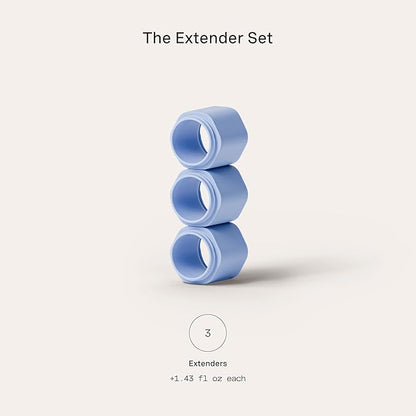 Cadence Extender - Add On to Any Flex Magnetic Containers with Lids,Extension to Travel Bottles for Toiletries - Carry On Travel Essentials For Women/Men - Adds Additional 1.43 fl oz - 3pk, Pacifiic