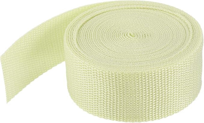 MECCANIXITY Lightweight Polypropylene Webbing Strap 1 1/2" 5 Yard Backpack Strapping Band Apricot for Outdoor Luggage Cargo Straps