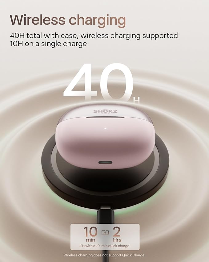 SHOKZ OpenDots ONE-Open-Ear Headphones, Clip-On Earbuds-Wireless Bluetooth Earbuds with Microphone-Secure, Lightweight, Comfort-Premium Dolby Audio-Water Resistant-Fast Charging-Up to 40 hrs Playtime