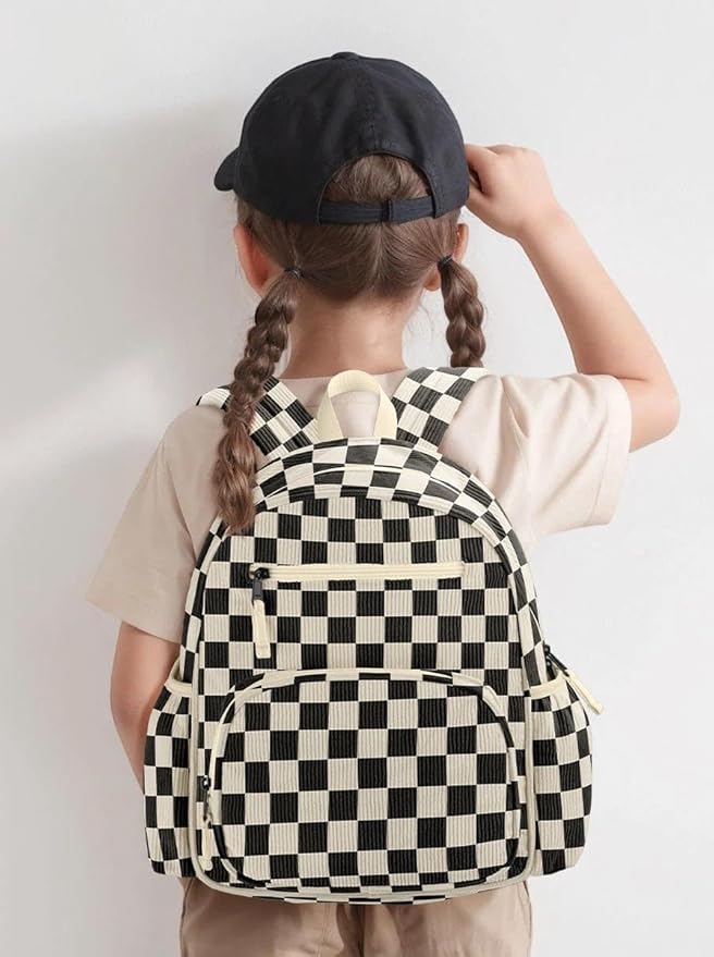 Corduroy Toddler Backpack for Boys 2-5, Cute Kids Backpacks Boys - Preschool Kindergarten Backpack 13.7" H Fit Folder