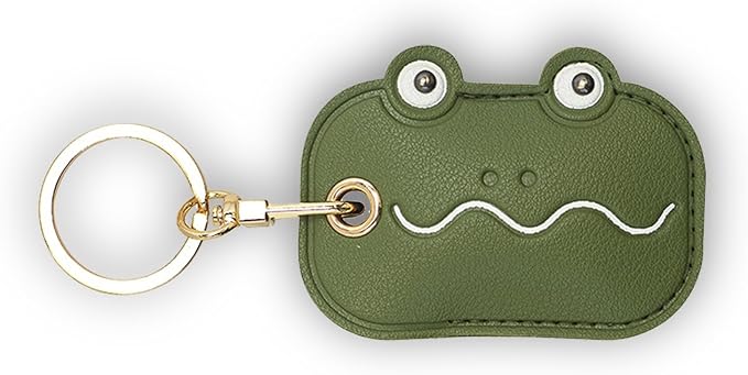 Leather Keychain Case Holder Compatible with Apple AirTag, GPS Airtag Keychain Finder Tracker with Key Ring, Anti-Scratch Protective Air Tag Cover