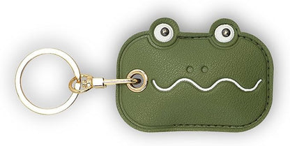 Leather Keychain Case Holder Compatible with Apple AirTag, GPS Airtag Keychain Finder Tracker with Key Ring, Anti-Scratch Protective Air Tag Cover