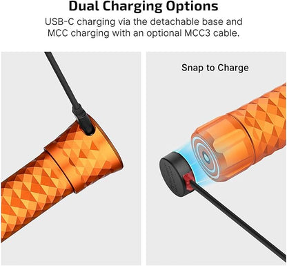 OLIGHT Prowess Rechargeable High Lumen Flashlights, 5,000lms Super Bright Flashlight with Holster, High-Efficiency USB-C Charging LED, Bidirectional Lighting