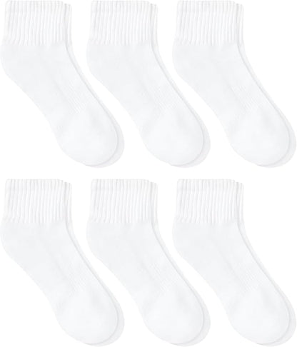Hanes Unisex Plain White Socks Pack or Plain Black Socks Pack, Men's, Women's & Teen Sizes, Crew and Ankle 6-Packs