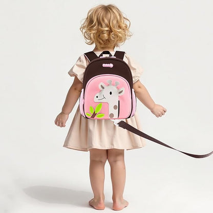 Padgene Toddler Harness Backpacks Safety Leash Kids Anti Lost Kindergarten Preschool Backpack Neoprene Lightweight Animal Schoolbag 3D Cartoon Dinasour Mini Travel Bag for Boys Girls Ages 3-5