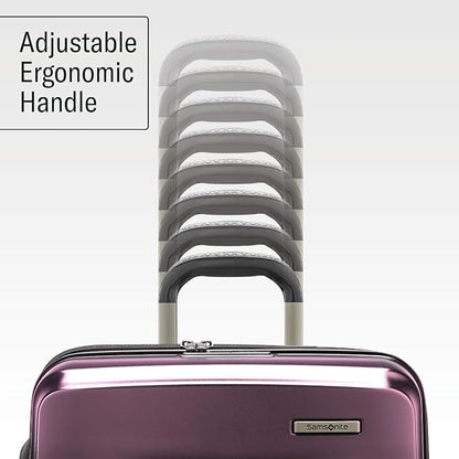 Samsonite Octiv Lightweight Hardshell 24-Inch Medium Checked Luggage- Durable Impact Resistant, 360° Aero Trac Spinner Wheels, Adjustable Telescopic Handle, Expandable, TSA Approved Lock - Purple