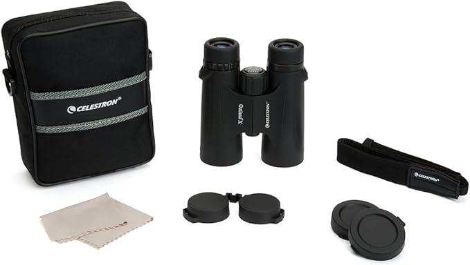 Celestron Outland X Binoculars 10x42 | Waterproof & Fogproof | Multi-Coated Optics | BaK-4 Prisms | Rubber Armor | Pack of 10