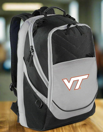 Virginia Tech Backpack Official Virginia Tech Laptop Computer Bag (Black & Gray)