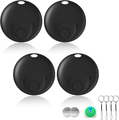 Smart Tracker Tags-4pack,Items Finder Works with Apple Find My App(iOS Only),Replaceable Battery,Trakcer Tag Locator for Keys,Suitcases,Backpack,Bicycle,etc.(Not for Android)