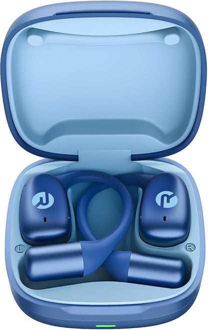 Raycon Essential Open Earbuds – True Wireless Open Ear Bluetooth 6.0 Headphones, Ultra-Lightweight, Comfort Hook Design, IPX4 Water Resistant, 36 Hours of Battery Life (Blue)