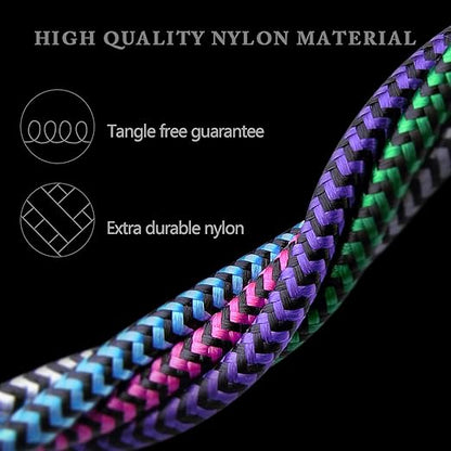 iPhone Charger [6ft 6Pack] Apple Certified Lightning Cable Fast Charging Nylon Braided Phone Charger Cord for iPhone 14 13 12 Pro Max 11 Pro Xr Xs 10 8 Plus 7 6 6s 5c, SE 2022, Data Line Power Wire