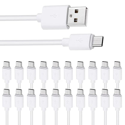 Smays USB C Charger Cable 20-Pack Bulk, Type C Android Cord 3.3ft Multipack