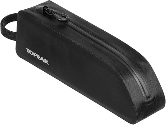 Topeak FastFuel DryBag II (TC3202B) – 0.8L Waterproof Top Tube Storage Bag with Hard Shell TPU Construction, Strap/Bolt-On Mounting & Aerodynamic Design for Road, Tri & Gravel Bikes