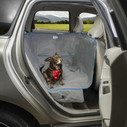 Kurgo Heather Half Hammock, Half Car Seat Cover for Pets, Car Hammocks for Dogs, Water-Resistant, 27.5" Wide (Heather Grey)