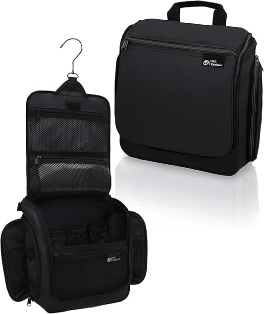DD D&D Wanderlust D&D Hanging Travel Toiletry Bag for Men and Women – Cosmetics, Makeup and Toiletries Organizer Kit with 10 Compartments