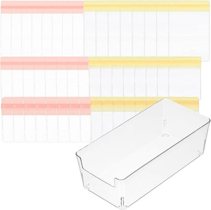 PATIKIL Clear Jewelry Box, Organizer Holder Box with 60 Pcs Portable Anti Tarnish Jewelry Bags, Travel Case for Women Earrings Rings Necklaces, Pink, Yellow 3 Size
