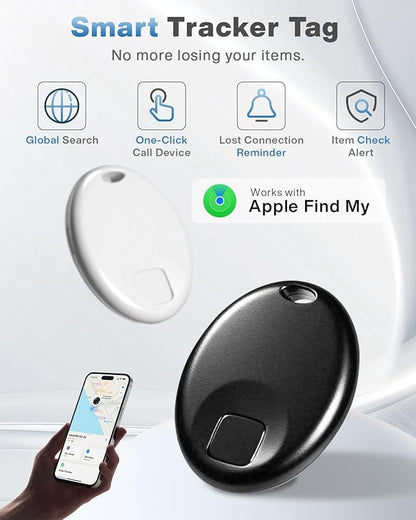Air Tracker Tag 4 Pack: Easily Track and find Your Keys, Wallet, Suitcase, Backpack, and Other Items with Precise Location Tracking and beeping Sound alerts. AirTag with Apple Find My (iOS Only) App