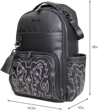 Itzy Ritzy Diaper Bag Backpack – Large Capacity Boss Plus Baby Backpack Diaper Bag Featuring 19 Pockets, Changing Pad, Stroller Clips, and Comfortable Straps (Outlaw)
